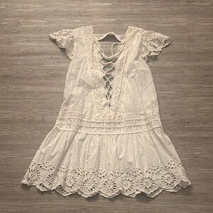 Esperanza Eyelet Mini Dress in Ivory
FREE PEOPLE